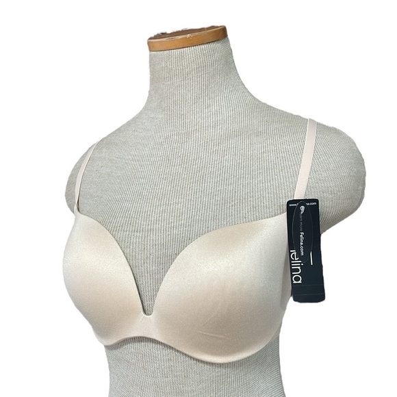 Felina Joslyn Bra Women's 34C Tan NWT Minimalist Smoothing - Picture 3 of 12